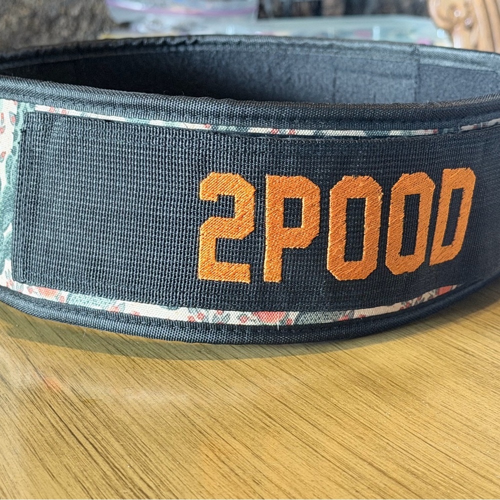 2POOD Large Weightlifting Belt Cactus Print 4” EUC